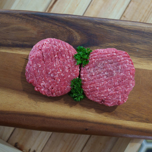 2 Free Range grass fed Beef Burgers